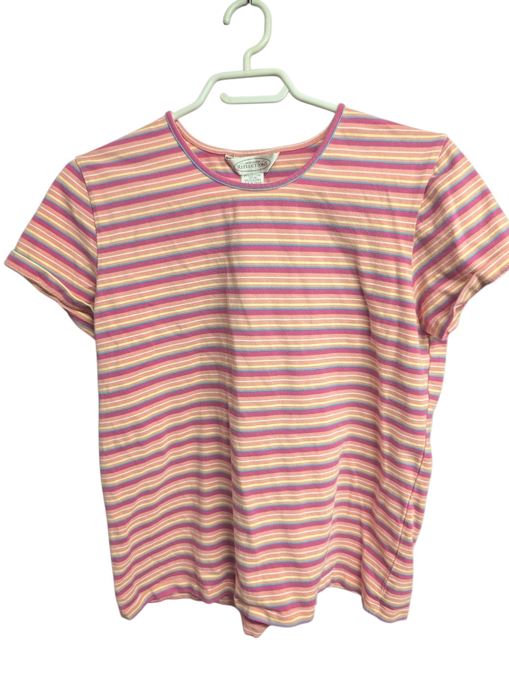Northern Reflections Pastel Striped Cotton Stretch T-Shirt XL